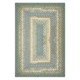 Homespice Decor 8' x 10' Rect. Baja Blue Cotton Braided Rug