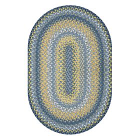 Homespice Decor 8' x 10' Oval Sunflowers Cotton Braided Rug