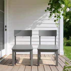 2-Pack  Grey HDPE Outdoor & Garden Backres  Modernist Designt Chairs