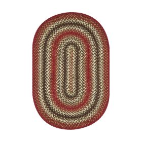 Homespice Decor 8' x 10' Oval Chester Jute Braided Rug