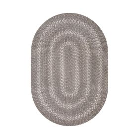 Homespice Decor - 8' x 10' Oval Grey Cloud Jute Braided Rug