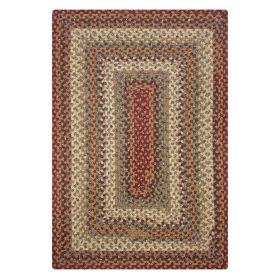 Homespice Decor 4' x 6' Rect. Pumpkin Pie Cotton Braided Rug