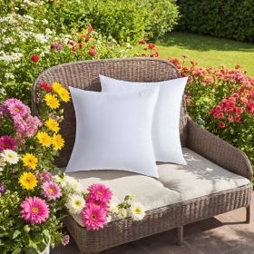 White Square Pillows 2-pack With Bubble Wrap Suitable For Bed Cushions, 18X18 Inches, Sofa Cushions, Patio Cushions, Cushion Inserts, Breathable, Hand