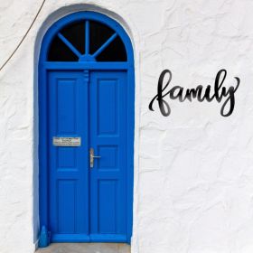 Vintage Metal Wall Sign For Family - Inspirational Quotes For Living Room