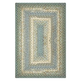 Homespice Decor 5' x 8' Rect. Baja Blue Cotton Braided Rug