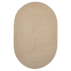 Homespice Decor 8' x 10' Oval Biscuit Ultra Durable Braided Rug