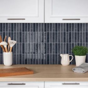 10pcs Slate Gray Self-Adhesive Tiles 12x12 Inch Industrial Style 3D Self-Adhesive Backsplash Wall Tiles Waterproof Heat Ret Wall Tiles, Suitable For M