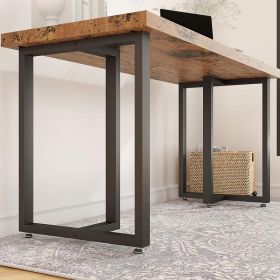 Metal Table Legs 28'x 24 Heavy-Duty T-Shape Desk Legs Industrial Furniture Legs For Dinning Table, Computer Table, Office Table 2Pcs-Black