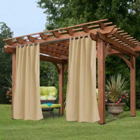 Beige Outdoor Thermal Grommet Blackout Curtain - 50 In. W X 96 In. L