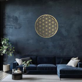 Zen Lotus Metal Wall Art Boho Chic Floral Hanging For Living Room Bedroom