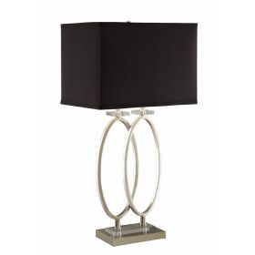Well Designed Table Lamp With Aesthetic Base, Black And Gold`