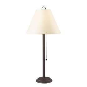 Paper Shade Metal Table Lamp with Pull Chain Switch,Set of 4,White and Black