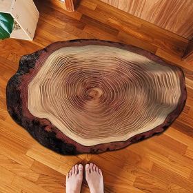 Brown Wood Grain Bath Mat Cute Annual Ring Bathroom Rugs Funny Non Slip Bathtub Decor Mats Super Absorbent Floor Carpet Machine Washable Quick Dry Bat