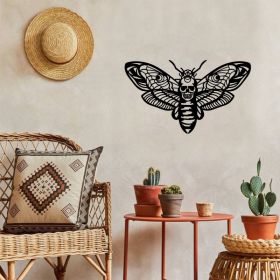 Vintage Moth Metal Wall Art - Gothic & Cottagecore Iron Wall Hanging