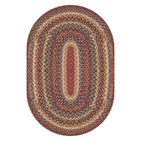 Homespice Decor 20" x 30" Oval Biscotti Cotton Braided Rug