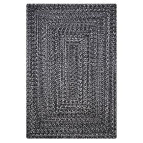 Homespice Decor 10" x 10" Sample Black Ultra Durable Braided Rug