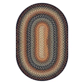 Homespice Decor 20" x 30" Oval Cocoa Bean Cotton Braided Rug
