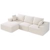 VEVOR Modular Sectional Sofa, L Shaped Modular Sofa with Chaise, Cloud Sectional Couch with High Rebound Sponge and Density