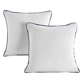 18 x 18 in Throw Pillow Inserts Pack of 2 White Down Alternative Pillows Square