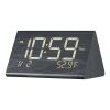 VEVOR Digital Alarm Clock, Wooden Desk Clock with Dual Alarm, USB Port, Snooze, Night Light, Voice Control, Adjustable Volume