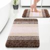 Bathroom Rug Set 2 Piece, Soft Absorbent Microfiber Bath Rug Set, Non-Slip, Machine Wash Dry, Plush Shaggy Bath Mats for Bathroom (30"x20"+24"x16"