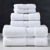 Signature Soft Solid Cotton 6 Piece Bath Towel Set,Arctic White