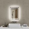20"*28"LED Bathroom Mirror,Front-Lit and Back-Lit, Stepless Dimmable, 3 Colors CRI90+, Brightness Memory, Shatter-Proof,Anti-fog LED Vanity Mirror