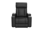 Power Recliner,Ebony electric sofa with double storage slots, double cup holders,Ebony,Black