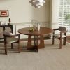 Round Dining Table for 4 - 47 Inch Farmhouse Kitchen Table, MDF Circle Table with Wood Grain Finish, 300lb Weight Capacity