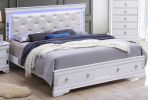 Verona G6790B-QSB2 Queen Bed , Silver Champagne