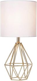 Gold Modern Hollow Out Base Bedroom Small Table Lamp