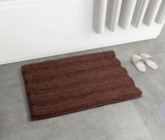 Chenille Bathroom Rug Mat; Extra Soft Thick Absorbent Shaggy Bath Rugs; Non-Slip Machine Wash Dry Plush Bath Mats for Bathroom; Shower; and Tub (50``x