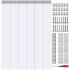 Strip Curtain, 84" Height x 38" Width, 0.08" Thickness, 6PCS Clear PVC Strip Door Curtain, Freezer Curtain, Plastic Door Strips for Walk in Freezers