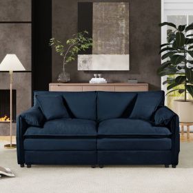 Oversized Chenille Loveseat Sofa, Oversized 2-Seater Small Cloud Couch, Modern Comfy Deep Seat Love Seat for Living Room Bedroom Office Apartment
