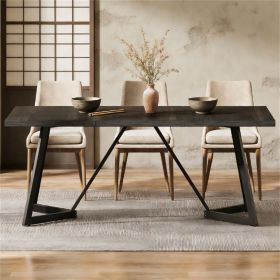 Modern 180 Cm Rectangular Kitchen Table for 6-8 People Dining Room Furniture Sizeable Family Dining Table