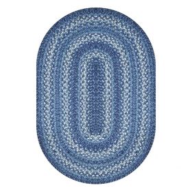 Homespice Decor 4' x 6' Oval Denim Jute Braided Rug