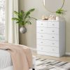 Modern Simple 6-Drawer Dresser White