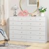 Modern Simple 6-Drawer Dresser White