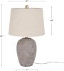 Nourison Home 23 Greyish Brown Earth Tone Rustic Farmhouse Ceramic Table Lamp for Bedroom