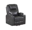 Gunmetal 2-Cup Holder Power Lift Recliner