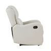 Taupe Reclining Chair 1pc Comfort Seating Faux Leather Upholstery Living Room Furniture Solid Wood