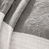 7 Piece Quilt Set with Euro Shams and Throw Pillows