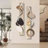39.4" Modern Abstract Geometric Multi-color Acrylic Wall Art with LED Backlighting