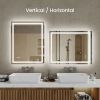 28"*36"LED Bathroom Mirror,Front-Lit and Back-Lit, Stepless Dimmable, 3 Colors CRI90+, Brightness Memory, Shatter-Proof,Anti-fog LED Vanity Mirror