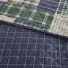 3 Piece Reversible Printed Quilt Set Green / Navy King/Cal King