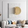 Modern Geometric 3D Wall Art 23.6" x 35.4" Gold Metal Rectangle Wall Decor