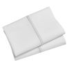 4-Piece 300 Thread Count Adult/Teen White Pima Cotton Bed Sheet Set with White Hem, Full