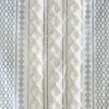 Cotton Printed Curtain Panel with Chenille Stripe and Lining 50x108"