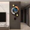 26.4"LED Silent Wall Clock Multi-function Display Voice-Activated, Dual Power Suppiy