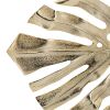 18.9x13.4x1.4" Gold Monstera Leaf Wall DÃ©cor